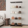 ROOMTEC Glass Display Cabinet, Double Doors, Floor Standing Display Cage, for Living Room Bedroom Office,  Black - 4 of 4