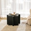 TopComfy End Tables Puzzle Art Side Table Modular Concave Edge Table Tea Table Purchase Multiple Diy Kits For Living Room, Black, 15.75"*15.75"*17.75" - 2 of 4