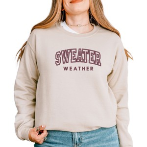 Simply Sage Market Embroidered Sweater Weather Sweatshirt - 1 of 4