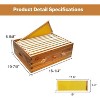 10 Frame Medium Super Beehive Box, Honey Super Bee Box w/Acrylic Window Dipped In 100% Beeswax, Wax Coated Bee Hive with Frames & Foundations Sheets - 2 of 4