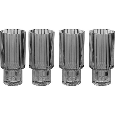 Ribbed Short Drinking Glasses (Set of 4) – McGee & Co.