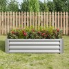 DOMETOUR Metal Raised Garden Bed, Rectangle Raised Planter 4×2×1ft for Flowers Plants, Vegetables Herb - 2 of 4