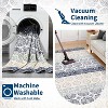 Acekool Floral Farmhouse Rug - 5x7 Non-Slip Washable Carpet in Blue - 4 of 4