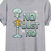 Women's - SpongeBob SquarePants - Squidward No Just No Oversized Graphic T-Shirt - 2 of 4