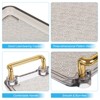 Unique Bargains Plastic Modern Rectangular Serving Trays with Golden Handle - 3 of 4