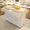 GlasFlength Decorative Storage Cabinets, Wood Frame, with Drawer, Grooved Sliding, Flexible movement, White, 54"*18"*36" - 3 of 3