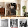 Besiost Freestanding Closet System with Hanging Rods and Mirror, Walk-In Wooden Closet Storage with Drawer - 4 of 4