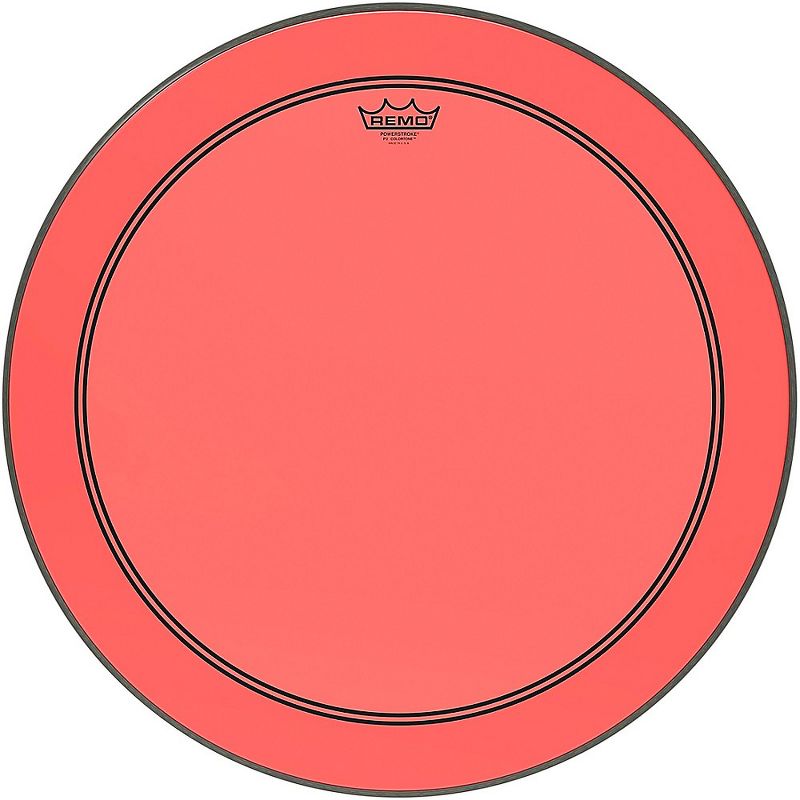 Remo Powerstroke P3 Colortone Red Bass Drum Head, 1 of 3