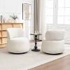 SEYNAR Contempoary Velvet 360 Degree Swivel Round Accent Chair with Metal Base Set of 2 - 2 of 4