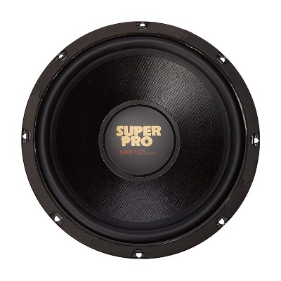 Pyramid PW1048USX Super Pro 10 Inch 500 Watt High Performance Car Audio Single Subwoofer with Stamped Steel Basket and Non-Fatiguing Rubber Suspension
