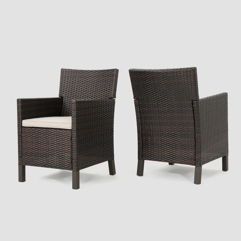 Cypress 2pk Wicker Dining Chairs - Christopher Knight Home, 3 of 6