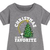 - Peanuts - Christmas Is My Favorite Graphic Short Sleeve Fleece Dress - 2 of 4