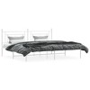 vidaXL Metal Bed Frame with Headboard White 76 in.x79.9 in. King - 3 of 4