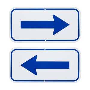 Unique Bargains Aluminum Reflective Outdoor Lawn Arrow Sign 1 Pc - 1 of 4
