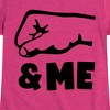 Girls' - Instant Message - Daddy And Me Fist Bump Fitted Short Sleeve Graphic T-Shirt - 2 of 4