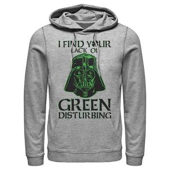Men's Star Wars St. Patrick's Day Darth Vader I Find your Lack of Green Disturbing Pull Over Hoodie