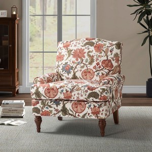 Dani comfy Livingroom Armchair with Solid Wood Legs  | KARAT HOME - 1 of 4
