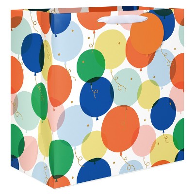Kids' XL Birthday Gift Bag Colorful Balloon Design
