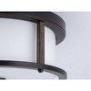 Progress Lighting Mast 2-Light Flush Mount, Antique Bronze, Etched Glass Shade - 2 of 4