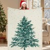 Lomsoe Christmas Tree Pattern Blanket, Christmas Decorations Gifts, Flannel Winter Holiday Blanket, Cozy Soft Christmas Throws for Couch Sofa Bed - 3 of 4