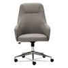 Alera Alera Captain Series High-Back Chair, Supports Up to 275 lb, 17.1" to 20.1" Seat Height, Gray Tweed Seat/Back, Chrome Base - 2 of 4