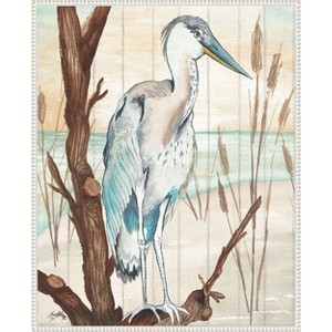 Amanti Art Heron On Branch I by Elizabeth Medley Framed Canvas Wall Art - 1 of 4