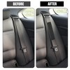 Unique Bargains Universal Seat Belt Shoulder Pad Car Safety Strap Covers Neck Mat for Comfortable Driving Faux Leather Hole 9.65"x2.56" 2 Pcs - 3 of 4