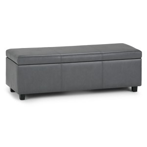 NicBex Modern Ottoman with Storage Design, Ottoman Foot Rest with Stitching Detail for Bedroom, Living Room, Dark Gray - 1 of 4