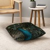 Ingrid Beddoes Peacock And Proud IV Square Floor Pillow - Deny Designs - 4 of 4