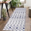 Machine Washable Runner Rug Geometric Print Distressed Carpet with Anti Slip Backing Ultra-Thin Lightweight Rug Low Pile Foldable Hallway Runner - 3 of 4