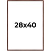 PosterPalooza | Classic Modern Brown Picture Frame - UV Acrylic, Foam Board Backing, Hanging Hardware - 2 of 4