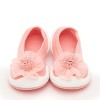 Komuello Toddler Girl First Walk Sock Shoes Flat Style - Pompom Flower Pink - 2 of 4