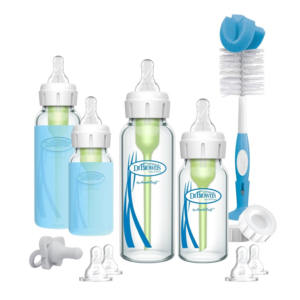 Photos - Baby Bottle / Sippy Cup Dr.Browns Dr. Brown's Anti-Colic Options+ Glass Baby Bottle Set - 18ct 