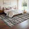 Striped Geometric Washable Runner Rug - Stain Resistant, Non-Slip Backing, Low Pile - For Hallway, Laundry, Bedroom - 2 of 4