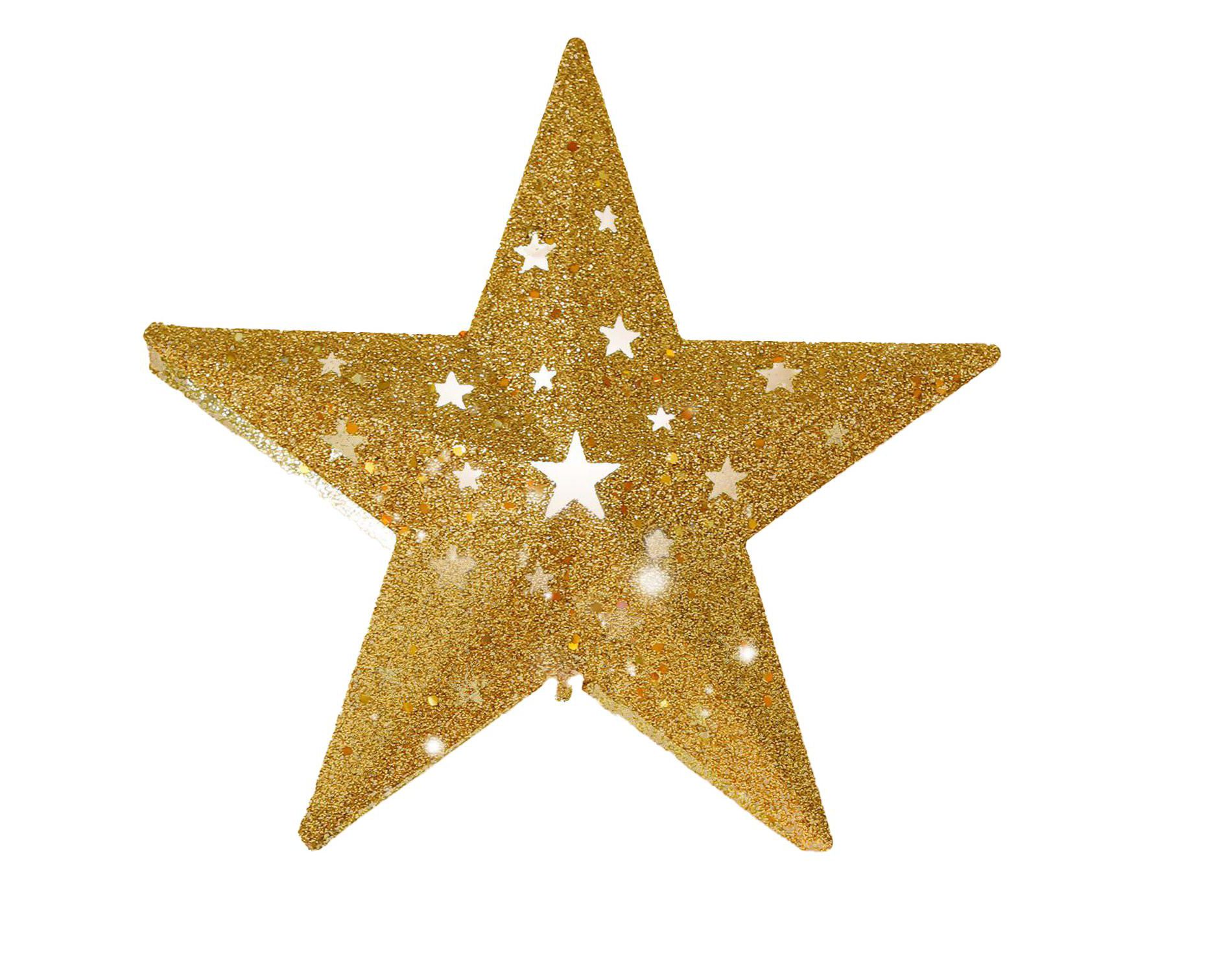 Aoibox LED Snowflake Projector Star Christmas Tree Topper 11.3in Golden Glitter Rotating Treetop Light for Holiday Decor 1 Piece