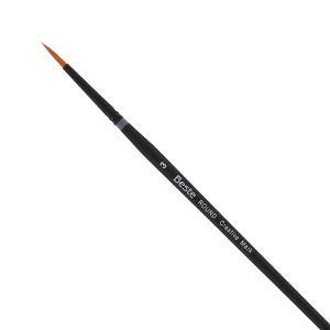 Creative Mark Beste Golden Taklon Round #3 Artist Brush, Professional Watercolor Brushes, For Acrylic Painting, Short Handle, Sharp Edges, Hand-Tied & - 1 of 4