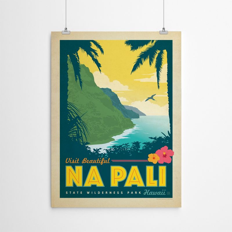 Americanflat Vintage Botanical Asa Hawaii Napali By Anderson Design Group Poster, 4 of 7