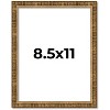 PosterPalooza | Photo Size Textured Gold Picture Frame - UV Acrylic, Foam Board Backing, Hanging Hardware - 3 of 4