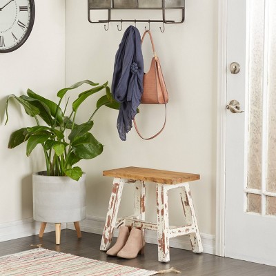 Rustic Wood Bench Brown - Olivia & May