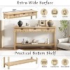 Airsurfer Console Table with Drawer & Open Shelf, Rustic Farmhouse Entryway Table for Living Room or Hallway - 3 of 4
