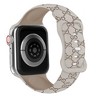 HTUTWOO Bee Engraved Apple Watch Band, Two Tone Silicone Sports Strap 38/40/41/42/44/45/46/49 mm for iWatch Series 10 9 8 7 6 5 4 3 2 1 SE Ultra - 2 of 3