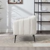 Sapphtopaz Modern Accent Chair with Tufted Back Upholstered Comfy Leisure Armchair with Metal Legs Lounge Sofa Chair for Living Room,Bedroom - 4 of 4