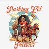 "Parking Lot Pioneer" Old West Wagon Football Cowboy Adult Short Sleeve Tee - 2 of 2