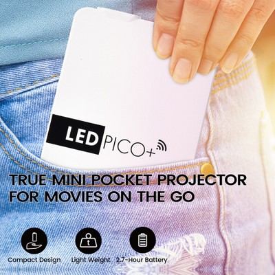 AAXA White LED Pico+ MAX Portable Mini Projector with Wi-Fi