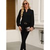 Women's Puff Long Sleeve Shirts v Neck Loose t-Shirts Dressy Casual Work Blouses 2025 Fall Tops Trendy Clothes - 3 of 4