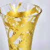Slickblue Wide Flared Glass Vase, Hand Gilded Curved Design, Handmade Centerpiece for Home Décor, Color & Size Options - 2 of 4