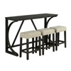 Aukfa 4-Piece Farmhouse Counter Height Dining Set, Wood Kitchen Dining Table Set for Small Places - 3 of 4