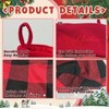 4Pack Buffalo Plaid Stockings 20 Inches Large Plaid Xmas Stockings with Faux Cuff Holiday Family Party Ornaments Decor - 4 of 4