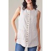 Women's linen longline vest - Aaron & Amber - 2 of 4