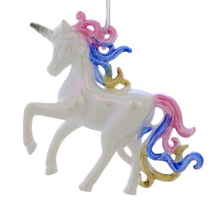 Kurt S. Adler 4.0 Inch Pastel Unicorn Ornament Mythical Pointed Horn Tree Ornaments - 1 of 3
